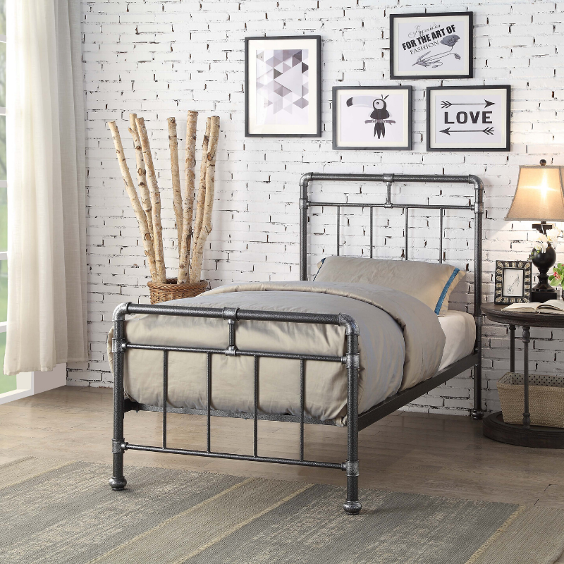 Industrial pipe bed frame full deals
