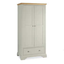 Kensington Soft Grey & Oak Double Wardrobe