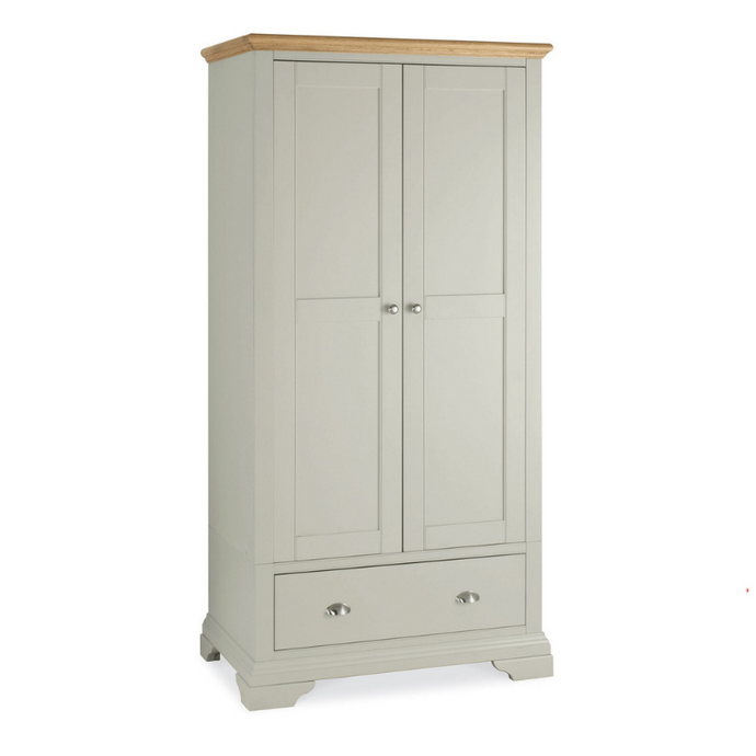 Kensington Soft Grey & Oak Double Wardrobe