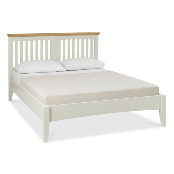 Kensington Slatted Soft Grey & Oak Bedstead