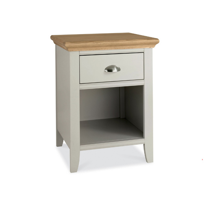 Kensington Soft Grey & Oak 1 Drawer Bedside