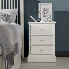 Rutland White 3 Drawer Bedside