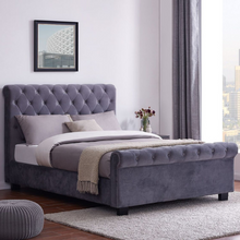 Easton Ottoman Storage Bedstead in Plush Grey