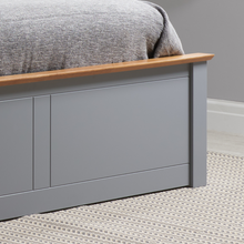 Westport wooden Ottoman in Stone Grey