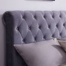 Easton Ottoman Storage Bedstead in Plush Grey