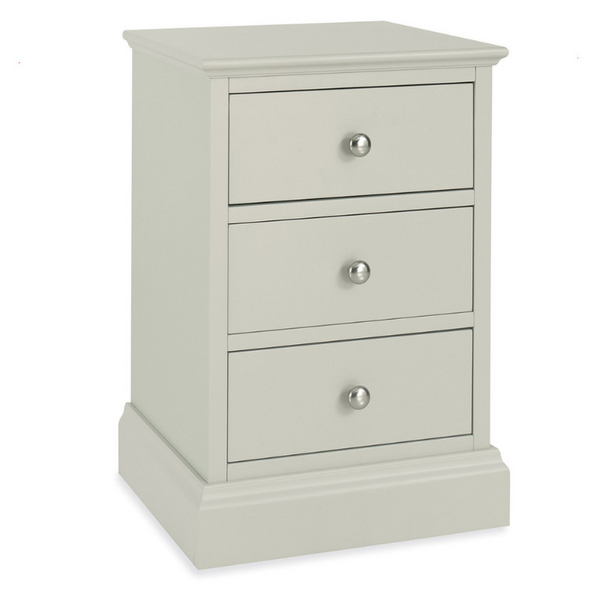 Rutland Soft Grey 3 Drawer Bedside
