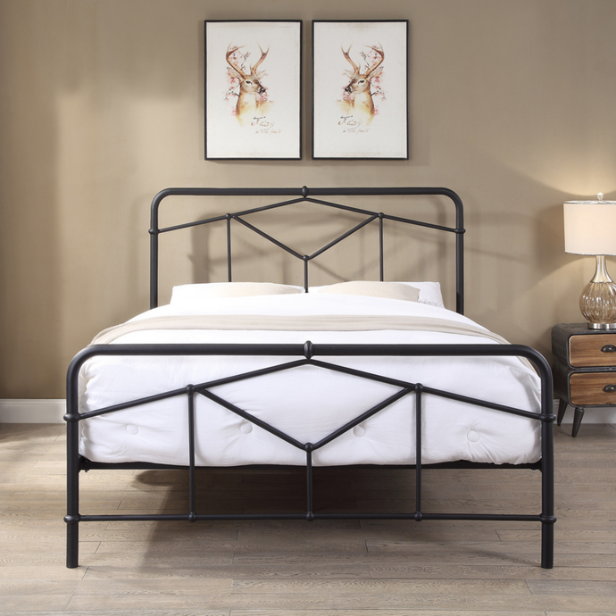 Verona Black Sandblasted bedframe