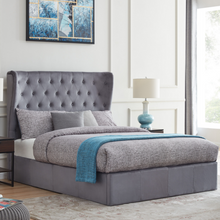 Clifton Ottoman Storage Bedstead in Plush Grey
